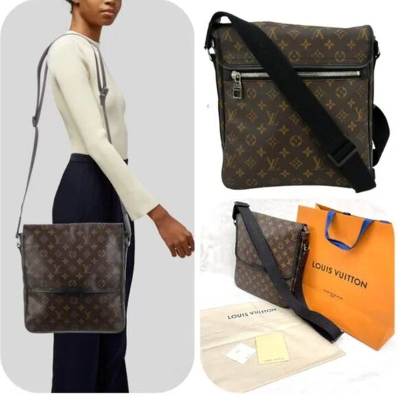 NWT Louis Vuitton Monogram Macassar Canvas Bass MM Messenger/crossbody Bag - Picture 5 of 17
